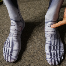 The image gallery viewer to read, Calcetines con huesos del pie impresos (español)